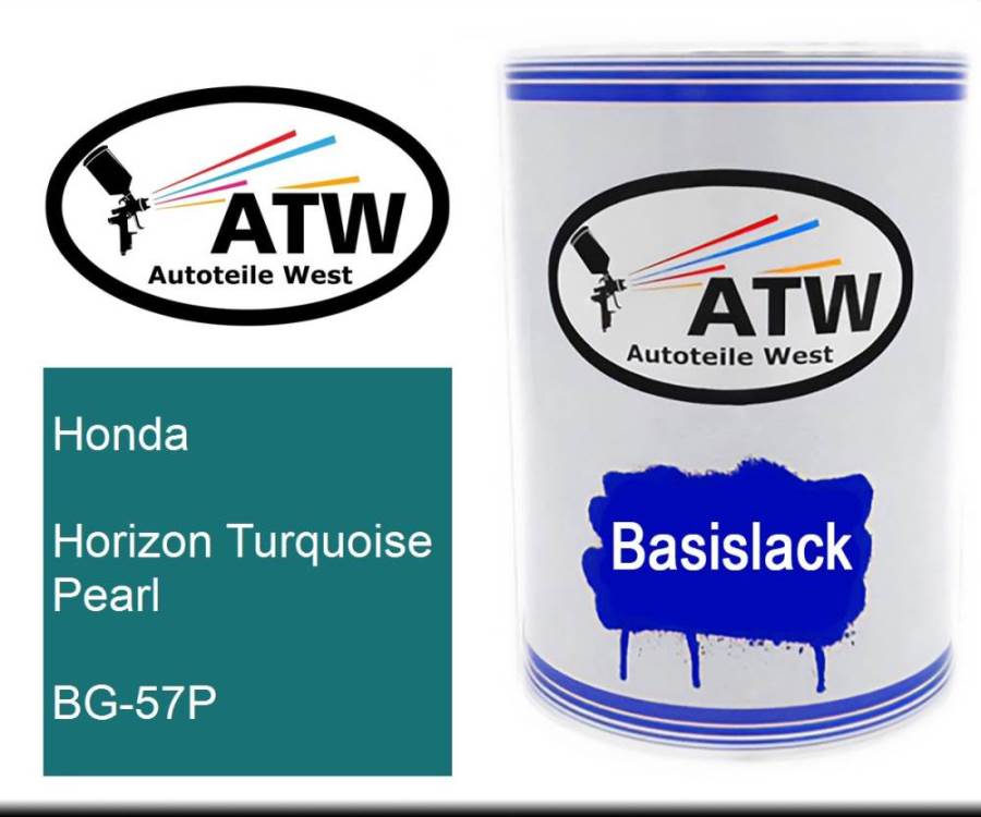 Honda, Horizon Turquoise Pearl, BG-57P: 500ml Lackdose, von ATW Autoteile West.